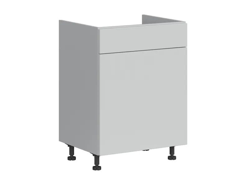 BRW Кухонная мойка Top Line 60 см с выдвижным ящиком светло-серая матовая, греноловый серый/светло-серый матовый TV_DKS_60/82_SMB/B-SZG/BRW0014 фото №2