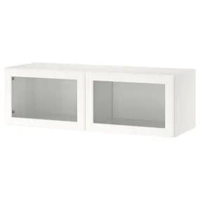 IKEA BESTÅ БЕСТО, секція полиць із дверцятами, білий / Ostvik білий, 120x42x38 см 794.262.03 фото