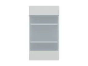 Кухонна шафа BRW Top Line 40 см права з дисплеєм світло-сіра матова, гренола сірий/світло-сірий матовий TV_G_40/72_PV-SZG/BRW0014 фото