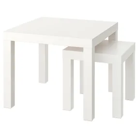 IKEA LACK ЛАКК, комплект столів, 2 шт, білий 594.427.27 фото