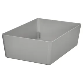 IKEA KUGGIS КУГГІС, коробка, світло-сірий, 18x26x8 см 105.653.00 фото