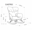 Мягкое кресло-качалка HALMAR CASTRO, серый фото thumb №2