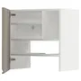 IKEA METOD МЕТОД, навесной шкаф д / вытяжки / полка / дверь, белый / матовый темно-бежевый, 60x60 см 195.053.35 фото
