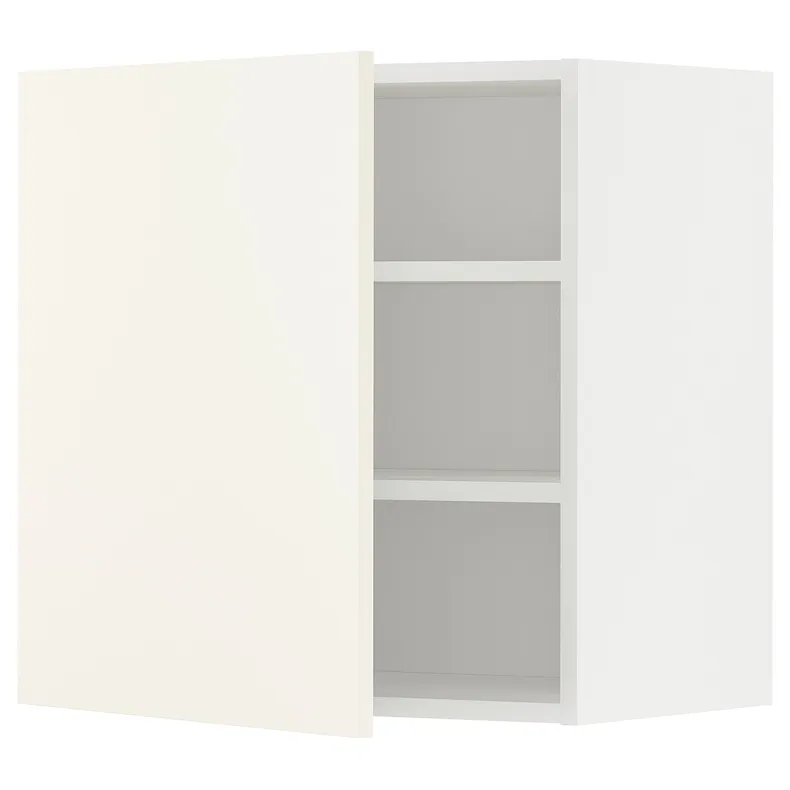 IKEA METOD МЕТОД, шафа навісна із полицями, білий / ВАЛЛЬСТЕНА білий, 60x60 см 795.072.56 фото №1