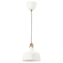 IKEA RANARP РАНАРП, підвісний світильник, кремово-білий, 23 см 103.909.61 фото thumb №1