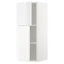 IKEA METOD МЕТОД, навесной шкаф с полками / 2дверцы, белый / Воксторп глянцевый / белый, 40x100 см 094.647.07 фото thumb №1