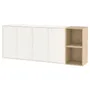 IKEA EKET ЕКЕТ, настінна комбінація шаф, білий / дуб тонований білий, 175x35x70 см 194.942.71 фото
