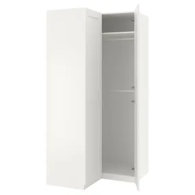 IKEA PAX ПАКС / GRIMO ГРІМО, кутовий гардероб, білий/білий, 110/110x236 см 392.185.12 фото