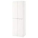 IKEA SMÅSTAD СМОСТАД / PLATSA ПЛАТСА, гардероб, білий білий / з 2 штангами для одягу, 60x57x181 см 994.282.77 фото thumb №1