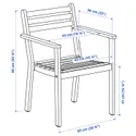 IKEA ASKHOLMEN АСКХОЛЬМЕН, крісло з підлокітниками, вуличне, темно-коричневий 505.356.84 фото thumb №5