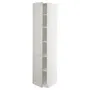 IKEA METOD МЕТОД, высокий шкаф с полками, белый / светло-серый, 40x60x200 см 494.633.53 фото