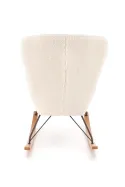 Мягкое кресло-качалка HALMAR LIBERTO 2, кремовый/черный/натуральный фото thumb №11