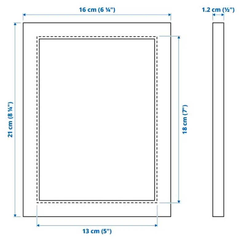 IKEA FISKBO ФИСКБУ, рама, белый, 13x18 см 902.956.63 фото №4