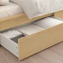 IKEA MALM МАЛЬМ, каркас кровати+2 кроватных ящика, дубовый шпон, беленый, 90x200 см 191.398.27 фото thumb №6
