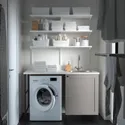 IKEA ENHET ЕНХЕТ, пральня, антрацитовий/сірий каркас, 139x63.5x90.5 см 595.545.26 фото thumb №2