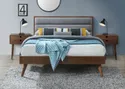 Ліжко двоспальне HALMAR ORLANDO 160x200 см сірий / горіх фото thumb №3