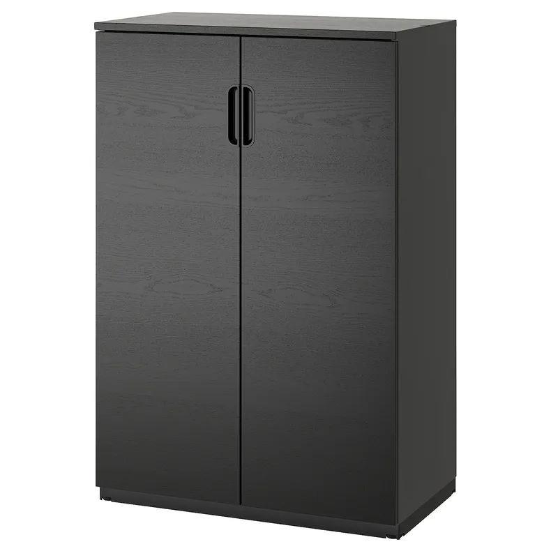 IKEA GALANT ГАЛАНТ, шафа з дверцятами, шпон з мореного ясена чорного кольору, 80x120 см 503.651.39 фото №1