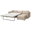 IKEA VIMLE ВІМЛЕ, 3-місний диван із кушеткою, ХАЛЛАРП бежевий 495.370.66 фото thumb №1