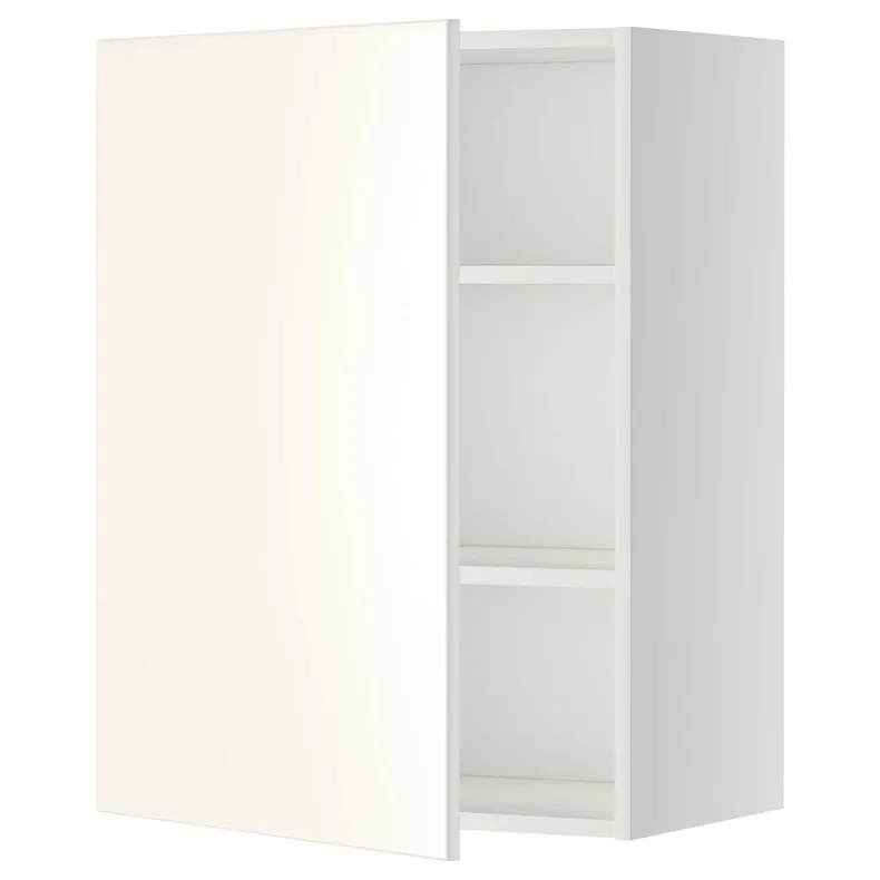 IKEA METOD МЕТОД, шафа навісна із полицями, білий / ВЕДДІНГЕ білий, 60x80 см 694.579.78 фото №1