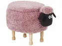 BRW Дитячий пуф для зберігання овечої шкури рожевий 4251682250474 фото thumb №1