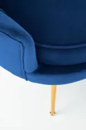 Мягкое кресло HALMAR AMORINITO темно-синий/золотой фото thumb №7