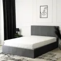 Ліжко двоспальне оксамитове MEBEL ELITE MELIA Velvet, 140x200 см, Темно-сірий фото thumb №5