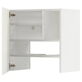 IKEA METOD МЕТОД, настінн шаф д / витяжки з полиц / дверц, білий / хавсторпський бежевий, 60x60 см 895.053.46 фото