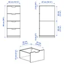 IKEA NORDLI НОРДЛИ, комод с 4 ящиками, белый, 40x99 см 792.398.43 фото thumb №4