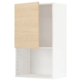 IKEA METOD МЕТОД, навесной шкаф для СВЧ-печи, белый / аскерсундский узор светлый ясень, 60x100 см 494.621.22 фото