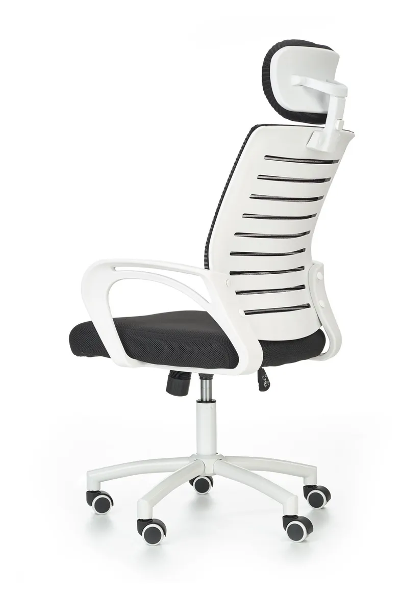 Крісло комп'ютерне офісне обертове HALMAR SOCKET чорний-білий фото №3