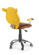 Дитяче крісло обертове HALMAR KUBUŚ коричневий/жовтий фото thumb №2