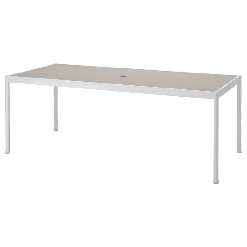 IKEA SEGERÖN СЕГЕРЁН, садовый стол, белый / бежевый, 91x212 см 105.108.07 фото №1