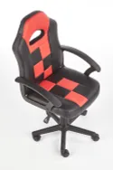 Кресло компьютерное офисное вращающееся HALMAR STORM черный/красный, экокожа фото thumb №2