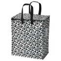 IKEA KNALLA КНЭЛЛА, сумка, чёрный / белый, 40x25x47 см / 47 л 004.736.93 фото thumb №1