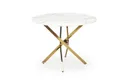 Кухонний стіл HALMAR RAYMOND 2, 100x100 см стільниця - білий мармур, ніжки - золото фото thumb №5