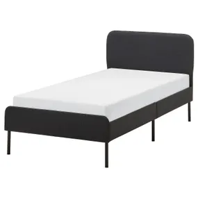 IKEA SLATTUM СЛАТТУМ, каркас кровати с обивкой, Виссл темно-серый, 90x200 см 805.712.51 фото