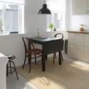 IKEA NORDVIKEN НОРДВІКЕН / SKOGSBO СКОГСБУ, стіл+2 стільці, чорний / темно-коричневий, 74 / 104 см 495.281.99 фото thumb №2