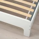 IKEA SLÄKT СЛЕКТ, каркас ліжка з рейковою основою, білий/береза, 80x200 см 693.266.09 фото thumb №5