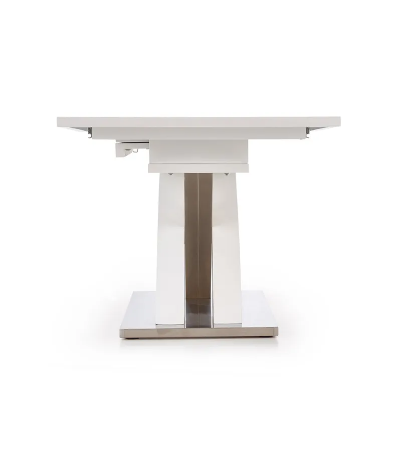 Обеденный стол раскладной HALMAR SANDOR 160-220x90 см белый лакированный фото №5