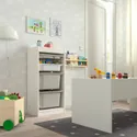 IKEA TROFAST ТРУФАСТ, комбинация для зберігання з коробками, Лотком, білий сірий, білий, 46x30x94 см фото thumb №2