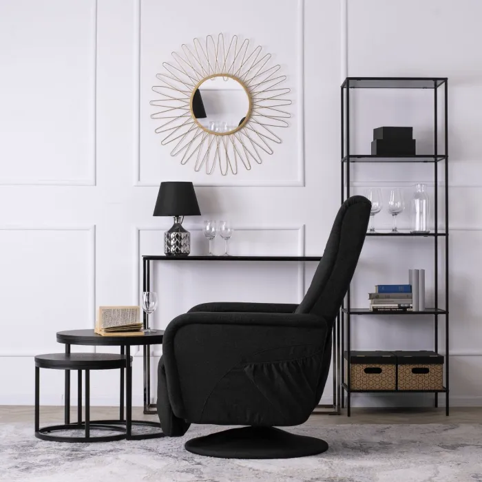 Поворотное массажное кресло MEBEL ELITE SPIKE 2, ткань: черный фото №6
