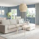 IKEA VIMLE ВІМЛЕ, 3-місний диван із кушеткою, з узголів'ям з широкими підлокітниками / ГУННАРЕД бежевий 694.013.02 фото thumb №2
