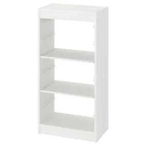 IKEA TROFAST ТРУФАСТ, комбінація для зберігання +полиці, білий, 46x30x94 см 494.876.79 фото