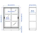 IKEA TONSTAD ТОНСТАД, шкаф+раздвижные стеклянные дверцы, дуб, 82x37x120 см 004.892.84 фото thumb №3