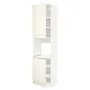 IKEA METOD МЕТОД, висока шафа для дух, 2 дверцят / пол, білий / БУДБІН кремово-білий, 60x60x240 см 694.581.81 фото