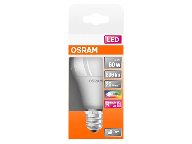 BRW Osram, Светодиодная лампа E27 9W RGB 076018 фото №4