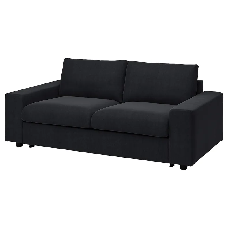 IKEA VIMLE ВИМЛЕ, чехол на 2-местный диван-кровать, с широкими подлокотниками / Саксемара черно-синий 694.005.81 фото №2