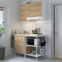IKEA ENHET ЭНХЕТ, кухня, белый / имит. дуб, 123x63.5x222 см 993.371.02 фото thumb №2