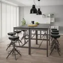 IKEA IDÅSEN ИДОСЕН, стол, черный / темно-серый, 140x70x105 см 893.958.85 фото thumb №2