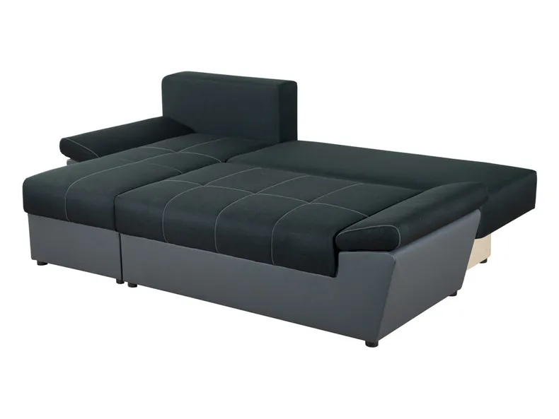 BRW Кутовий розкладний диван Odete з ящиком для зберігання чорний, Савана 14 NA-ODETE-REC.2DL-FMIX70-G2-SAWANA_14/SOFT_20 фото №3